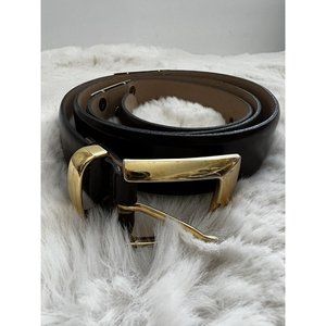 Code Azure Brown Leather Belt Made in Italy Size 36 Adornments Italy Unisex